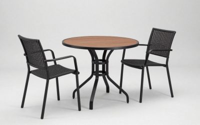 3 Piece Outdoor Bistro Set in Bar Height: Balcony Fit, Railing Views and Wind Stability