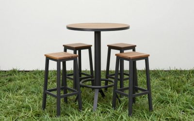 Garden Bar Table and Stools on Grass, Gravel or Decking: Stability, Heights and Frame Weight