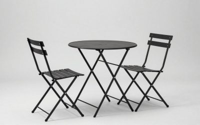 Metal Folding Garden Table and Chairs: Steel, Aluminum or Wood and How Much Space Each Needs